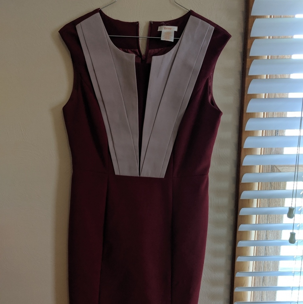 Red and mauve dress